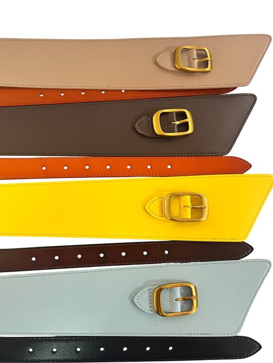 G-5. Genuine Leather Angle Belt 28-33" - Picture 1 of 2